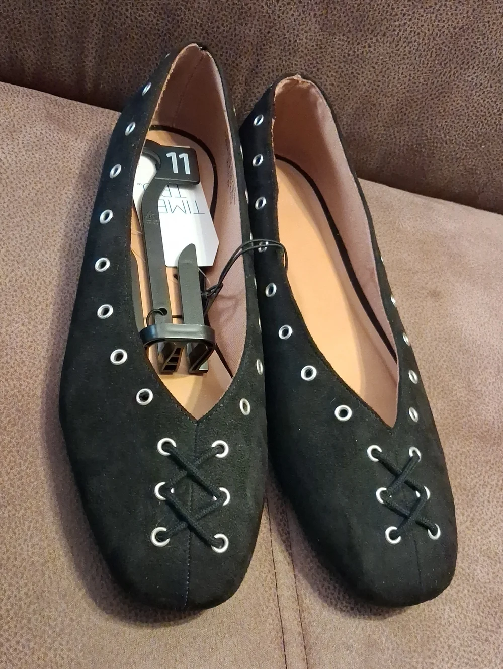 Time And Tru Women's Corset Flats Black Size 11